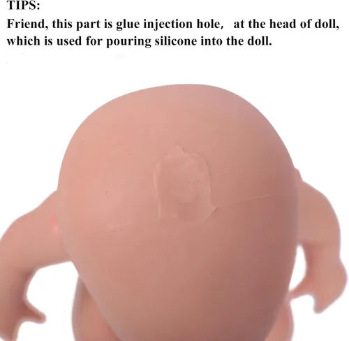Miniatura 6 de EQAIWUJIE Muñeca Reborn de silicona de 18.5 pulgadas de cuerpo completo de silicona para bebé recién nacido real (marfil, niña de 18.5 pulgadas)