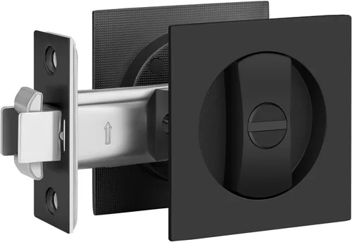Miniatura 10 de Paquete de 6 manijas de puerta de paso para pasillo o armario, manijas interiores de latón satinado sin llaves, manijas de puerta interiores doradas