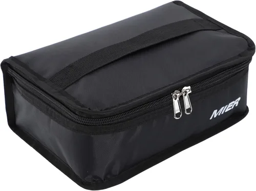 Miniatura 7 de MIER Lonchera pequeña para niños y adultos, compacta con aislamiento, mini hielera térmica portátil para viajes de trabajo, escuela, color azul Azul