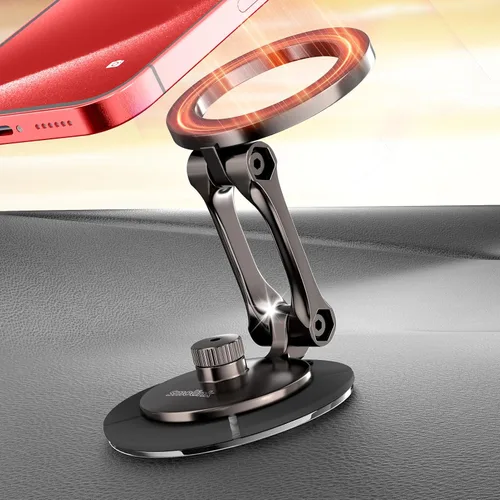 Miniatura 8 de Smolink Soporte de teléfono Tesla, soporte magnético de metal fuerte para automóvil Dashborad y Tesla Model 3/Y/S/X, plegable oculto para soporte