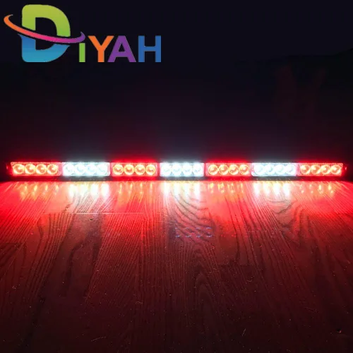 Miniatura 10 de DIYAH 28 LED 31.5 "Advertencia de emergencia Tráfico Advisor Vehículo Barra de luz estroboscópica (ámbar/blanco)