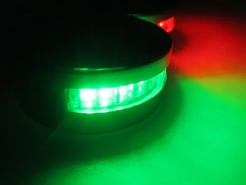Miniatura 7 de Pactrade Marine Luz de navegación horizontal SS304 LED Verde Estribor Puerto Rojo