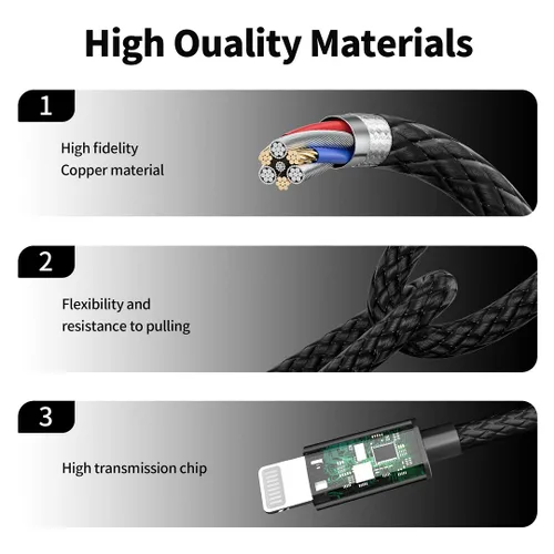 Miniatura 5 de Cable de carga de audio 2en1 Cable AUX para coche Compatible con teléfono 12 11 SE XS XR X 8 7, adaptador de carga de audio y USB A Funciona