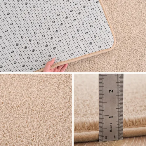 Miniatura 4 de Pettop - Alfombras para dormitorio y sala de estar, 6x9 Beige alfombras de espuma de memoria espesada para interiores, alfombra moderna estética