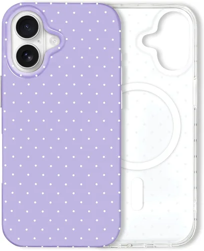 Miniatura 148 de Hython Funda para iPhone Air, diseño estético de lunares lindos, funda simple de 6.5 pulgadas, delgada, antiarañazos, parachoques de TPU suave, a