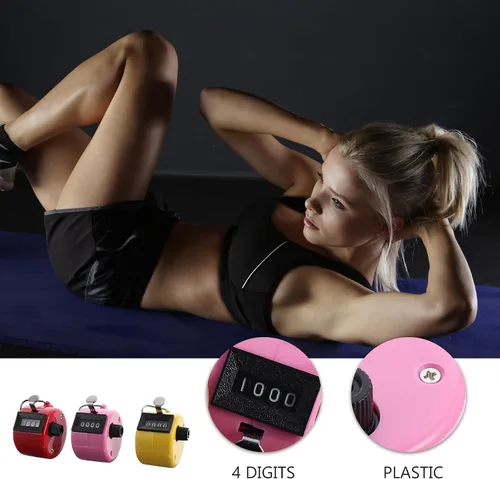 Miniatura 2 de Toddmomy Contador de clics de mano, mini herramienta ergonómica para asistencia e inventario en el aula de fitness, 3 piezas, multicolor