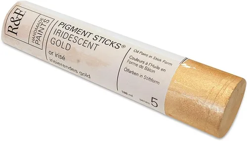 R&F Pinturas Hechas a Mano - Palillo de Pigmento Profesional al Óleo, Oro Iridiscente, 188 ml