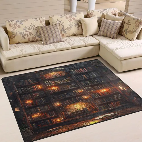 Miniatura 12 de ALAZA Alfombra antideslizante de juego de piscina retro colorida de 4 x 5 pies 3 pulgadas y 3 pulgadas para sala de estar, comedor, dormitorio
