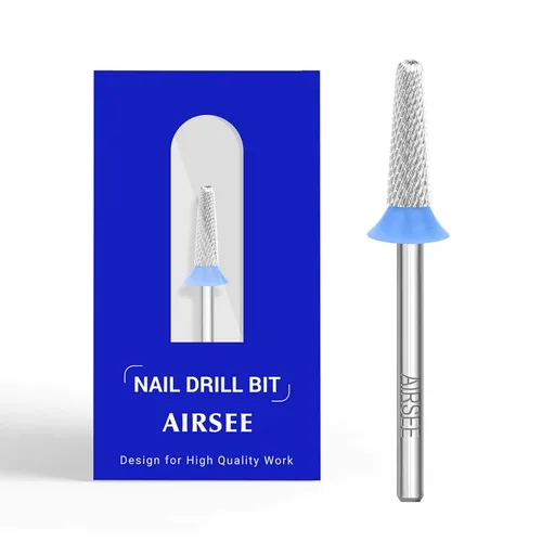Miniatura 15 de AIRSEE Punta de carburo de tungsteno para taladro de uñas acrílico Efile, cabeza de máquina eléctrica de lima para manicura, pulido, arte