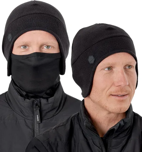 Tough Headwear Skull Cap with Mask Men, Winter Running Gear, Motorcycle Winter Gear, Helmet Liners, Ski Hat, Thermal Beanie