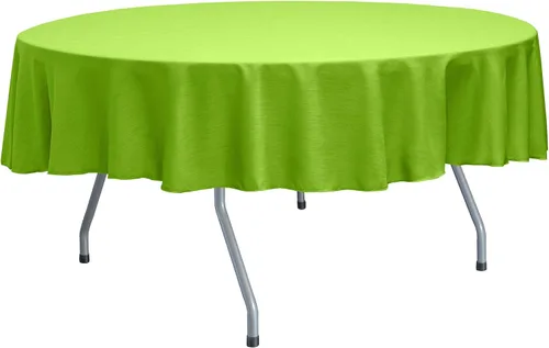 Miniatura 7 de ULTIMATE TEXTILE Mantel redondo reversible Shantung Satin Majestic de 72 pulgadas, color verde salvia
