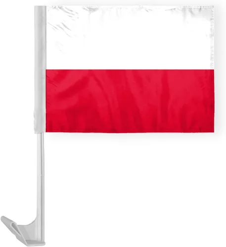 Miniatura 5 de AGAS - Bandera de coche de Polonia de 10.5 x 15 pulgadas, bordes de doble costura, impresión de doble cara en poliéster Superknit de 19 pulgadas
