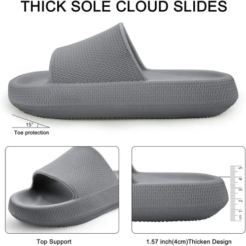 Miniatura 5 de Sandalias Cloud para mujeres y hombres,Sandalias de baño con almohadilla,Zapatos de plataforma de suela gruesa antideslizante EVA
