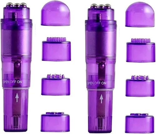 Miniatura 6 de Mini portátil pequeño masaje vibratorio herramienta corporal 4 cabezas masajeador bolsillo juguete para mujeres cuello, hombro, cara, espalda pies