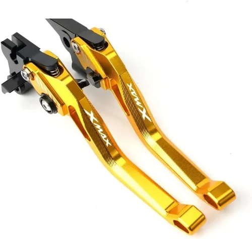 Miniatura 9 de QQLADY Z 3D Rhombus - Juego de palancas de embrague de freno corto CNC para Yamaha Xmax 300 X-MXA125 250 400 2017 2018 2019 2020 X (color negro)