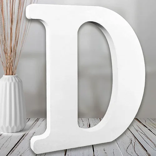 Miniatura 30 de AOCEAN MAGA Letras de madera blanca de 8 pulgadas, letras de madera sin terminar para pared, letras decorativas de pie en rodajas, decoración