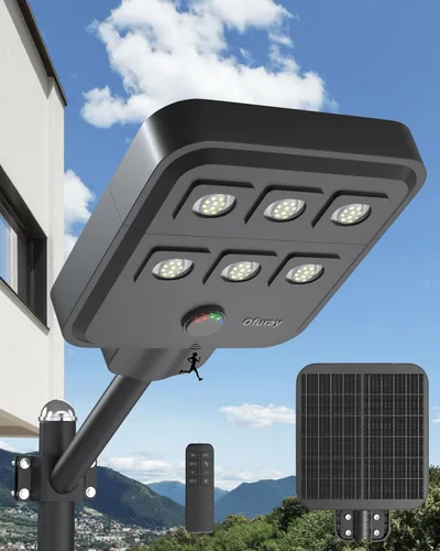 Miniatura 11 de Ofuray Of-12600W - Farolas solares para exteriores – 15 W superbrillantes 120 LED, se ilumina 2,800 pies cuadrados con sensor de movimiento