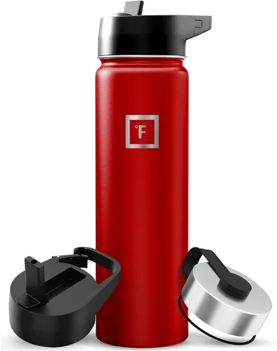 Miniatura 11 de IRON °FLASK Frasco de hidratación para acampar y senderismo con pajilla, botella de agua deportiva de acero inoxidable con aislamiento de boca