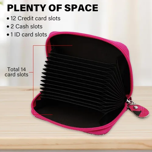 Miniatura 37 de Tarjetero RFID de bolsillo con ventana para ID, piel genuina, S, Negro