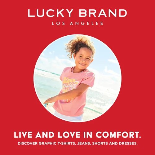Miniatura 4 de Lucky Brand Pantalones cortos de mezclilla con puños para niña, jeans elásticos con 5 bolsillos, cintura de altura media a alta