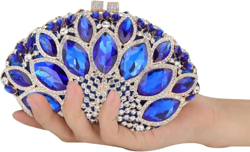 Miniatura 4 de Evevictor Bolso de mano, bolso de noche, bolsa de dinero pequeña con diamantes de imitación para cóctel, graduación, boda, fecha
