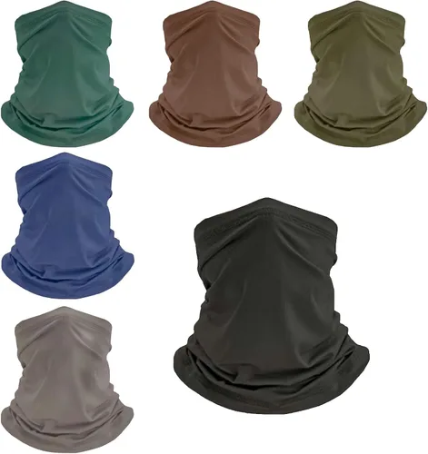 Miniatura 19 de Paquete de polainas para el cuello, máscara facial UV, pasamontañas, pasamontañas, bufanda mágica, diadema para la cabeza para mujeres y hombres