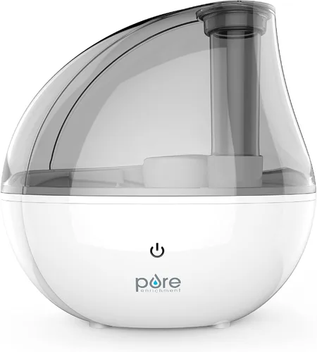 MistAire humidificador ultrasónico de vapor frío. Unidad humidificadora premium con funcionamiento silencioso y función de luz nocturna Plata