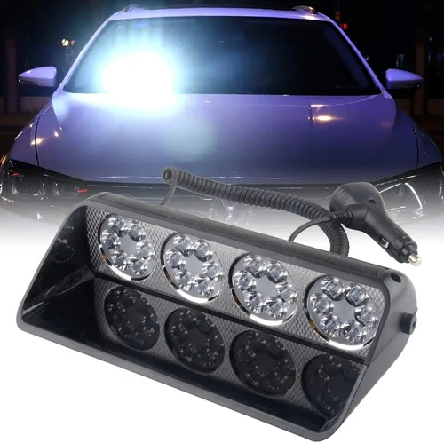 Miniatura 11 de 24 LED 9.5 pulgadas ámbar asesor de tráfico barra de luces estroboscópicas con 18 patrones de flash LED de aplicación de la ley luz de advertencia