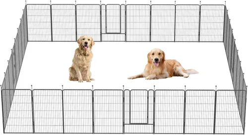 Miniatura 18 de Corralito para perros, 24/32/40 pulgadas de altura en resistente, valla plegable para interiores y exteriores, corralito portátil para mascotas