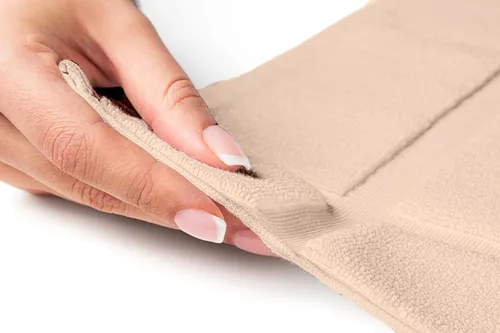 Miniatura 5 de Ample Decor Alfombra de baño 100% algodón de 34 x 20 pulgadas, felpa gruesa de 1350 GSM, suave absorbente, certificado Oeko-Tex, construcción Beige