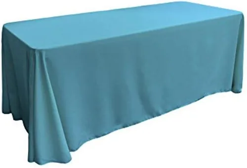 Miniatura 145 de LA Linen Mantel rectangular lavable de popelín de poliéster, resistente a las manchas y a las arrugas, cubierta de mesa 60x84, mantel de tela