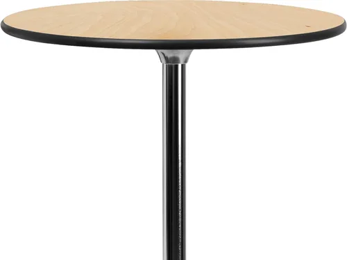 Miniatura 13 de Mesa de cóctel Flash Furniture redonda de madera con columnas de 30 y 42 pulgadas, Negro