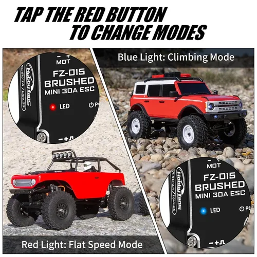 Miniatura 4 de Mini ESC cepillado 30A y 050 50T cepillado motor con soporte de motor de metal para piezas de actualización de orugas Axial SCX24 1/24 RC