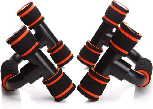 Miniatura 8 de READAEER Barras de Flexiones para Gimnasio, Equipo de Ejercicio, Fitness, 1 Par de Mangos de Flexiones con Agarre de Espuma Acolchada y Estructura