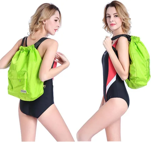 Miniatura 12 de KIKIGOAL Bolsa de natación separada seca y húmeda mochila portátil con cordón impermeable para gimnasio, deportes para piscina y playa