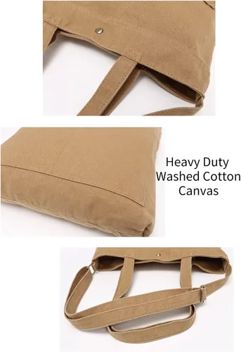 Miniatura 5 de Jeelow Bolso bandolera de lona resistente para hombre y mujer