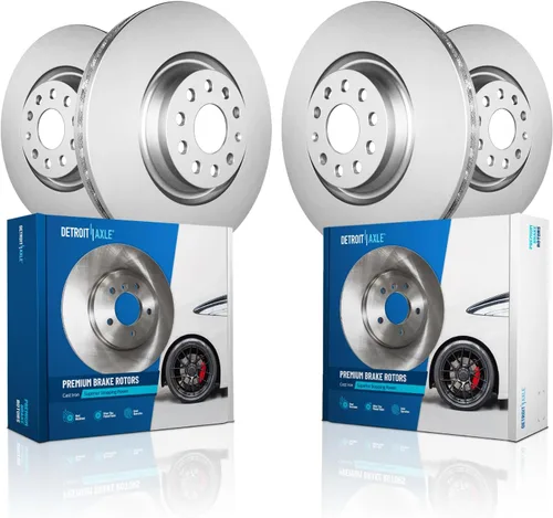 Miniatura 59 de Detroit Axle - Rotores de freno para Nissan NV2500 NV3500 NV1500 NV1500 2012-2021, repuesto de rotores de freno de disco: rotor delantero de 14.17