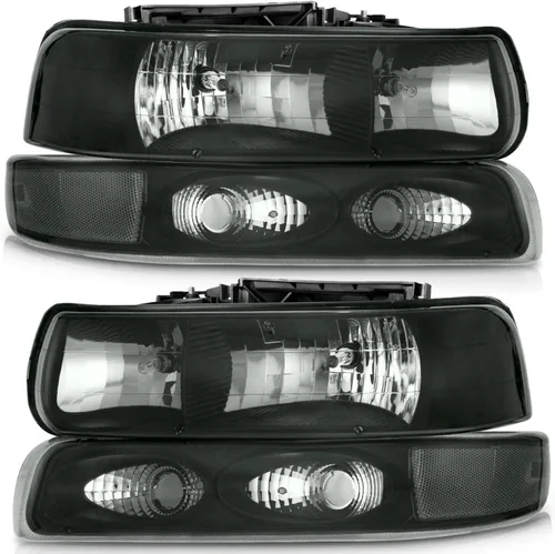Miniatura 12 de WEELMOTO Juego de faros delanteros para 99-02 Chevy Silverado 1500 2500; para 01-02 Silverado 1500HD 2500HD 3500HD; para 00-06 Tahoe Suburban 1500