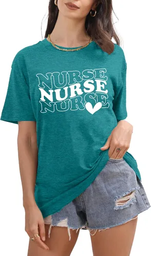 Miniatura 4 de Camisa de enfermería para mujer, camiseta de escuela de enfermería, inspiración, camisetas de regalo para enfermeras, blusas casuales para enfermeras