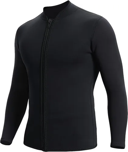 Miniatura 9 de Wetsuits Top Jacket Women Men 2mm Neoprene Long Sleeve Shirt Front Zipper Vest Wet Suit Keep Warm for Adult Youth Diving Surfing Swimming Water