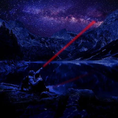 Miniatura 8 de Linterna de luz roja de atenuación continua, pureza alta de 620nm-630nm, brillo ajustable y enfoque para observación nocturna, astronomía, aviación