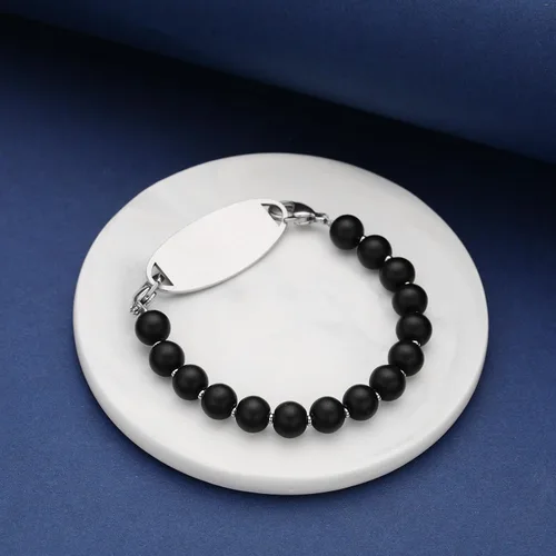 Miniatura 4 de Pulseras personalizadas de alerta médica para mujer, grabado gratis, pulsera de identificación médica de acero inoxidable para mujer