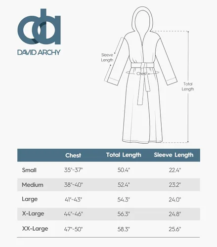 Miniatura 6 de DAVID ARCHY - Bata larga de vellón suave para hombre