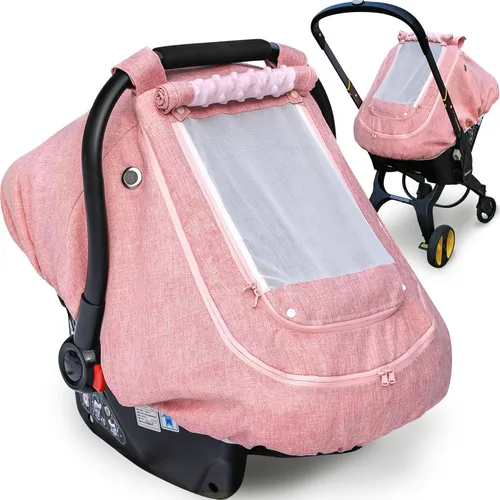 Miniatura 9 de Funda Impermeable para Asiento de Coche de Bebé, YVMVDV Funda Patentada para Asiento de Coche para Clima Frío para Bebés, Funda Toldo para Asiento