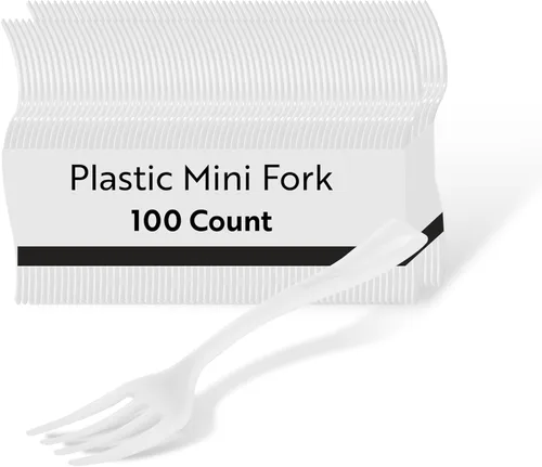 Miniatura 16 de Restaurantware Mini cucharas desechables de 4 pulgadas, 100 cucharas pequeñas desechables, par de alta resistencia con aperitivos o postres, plateado