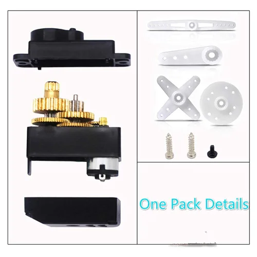 Miniatura 5 de RGBZONE 4 unids ES08MA II 0.42 oz mini engranaje de metal analógico servo máquina estable a prueba de golpes compatible para modelo RC