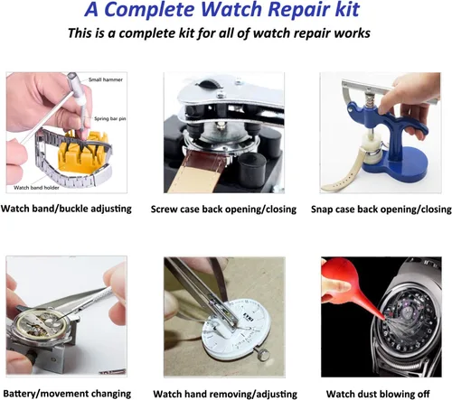 Miniatura 5 de Longruner Kit de reparación de relojes, plateado (LET017-US)