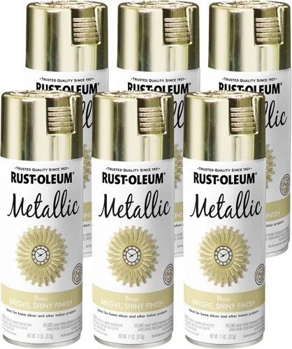 Pintura en aerosol 11 oz Rust-Oleum 1915830 – paquete de 6 especialidad metálico 1915830, 1936830 - 6 PK Latón