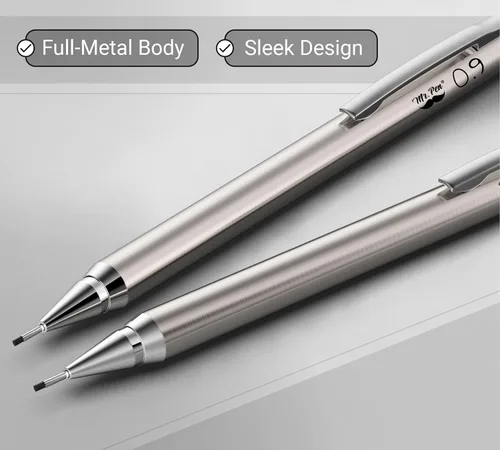 Miniatura 4 de Mr. Pen - Lápices mecánicos de metal, 0.035 in, paquete de 2, lápiz de plomo, lápiz mecánico de metal, lápiz mecánico, lápices mecánicos, lápices