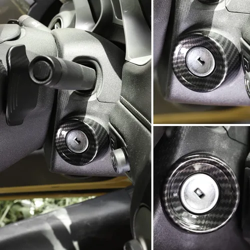 Miniatura 3 de Moldura del Interruptor de Arranque del Coche, Cubierta del Anillo del Botón del Orificio de Encendido Interior, Accesorios para Chevrolet Camaro